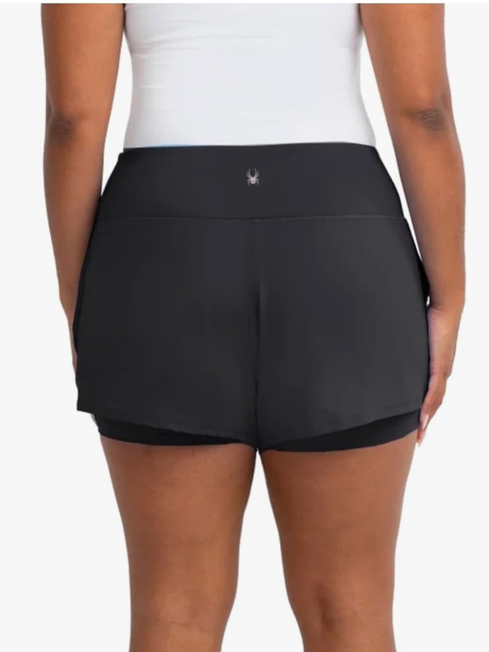 High-Rise Black Athletic Shorts for Women - Performance Fit - Picture 3 of 7